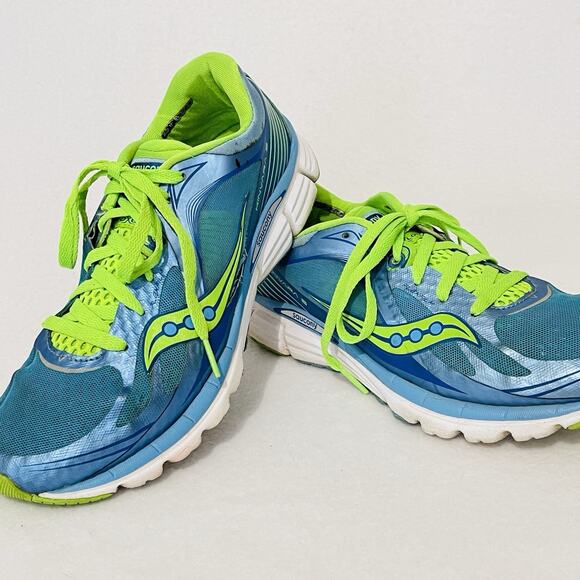 Saucony Kinvara 5 Womens 9.5 Running Shoes S10238-3 Blue Green Sneakers Trainers - Picture 1 of 12